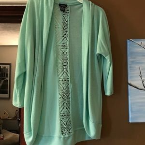 Rue21 pale green cardigan